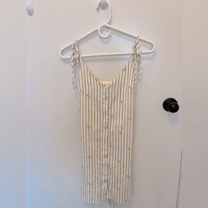 Vacation vibes stripped palm tree mini dress